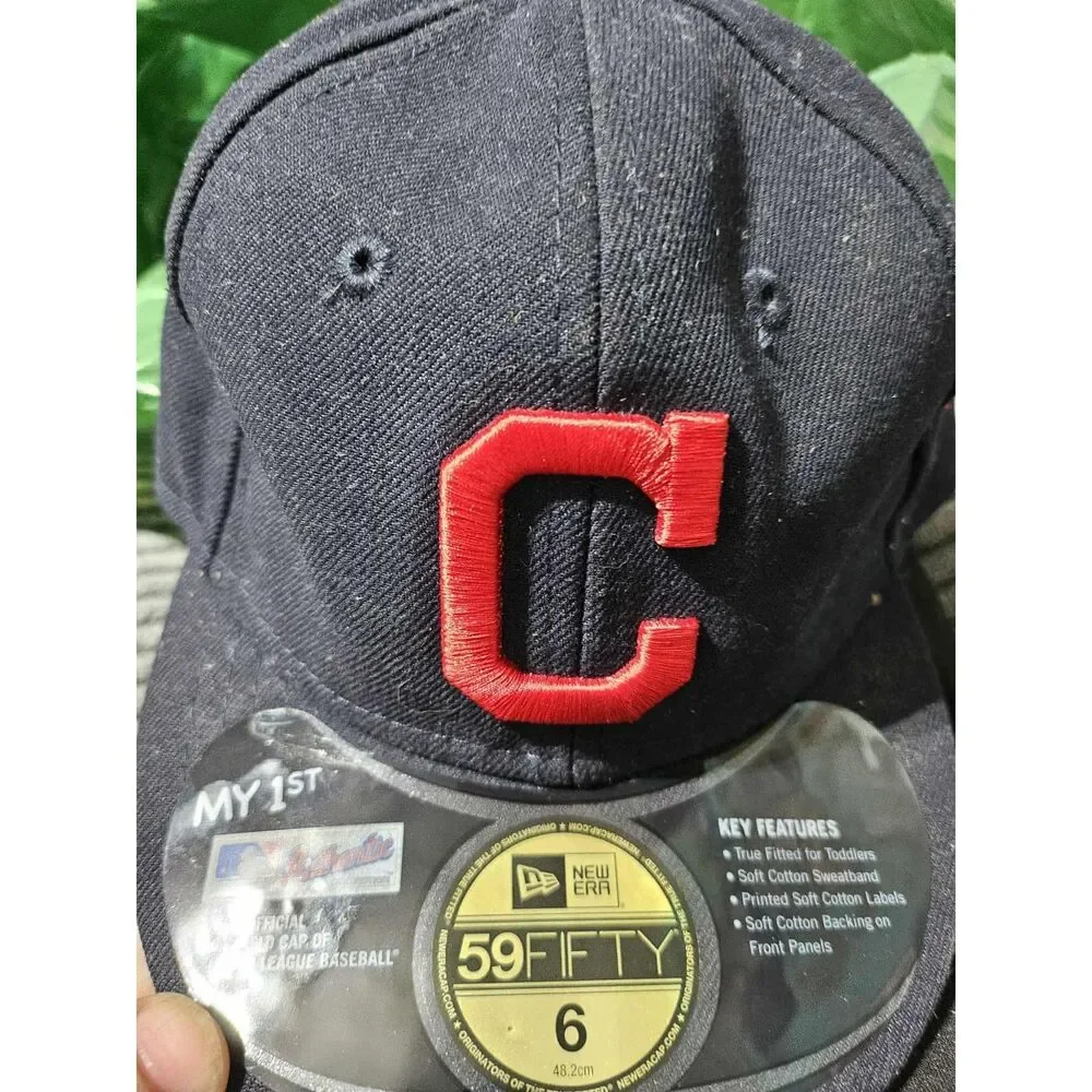 New Era 59FIFTY Cleveland Guardians Kids Fitted Hat Size 6 Navy NWT